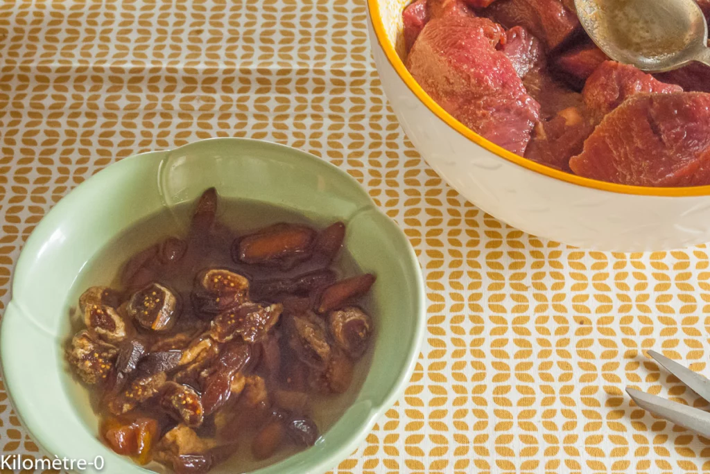 Bœuf mijoté aux fruits secs et aux carottes - Étape 2