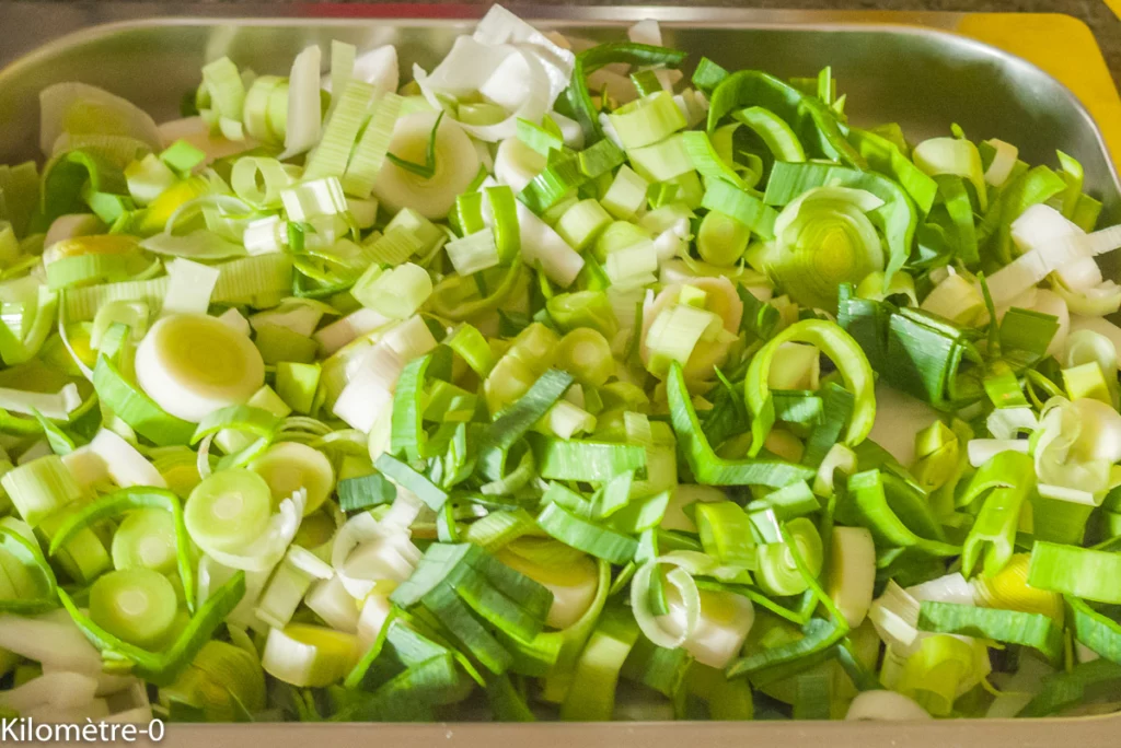 Quiche aux poireaux et au saumon - Étape 1