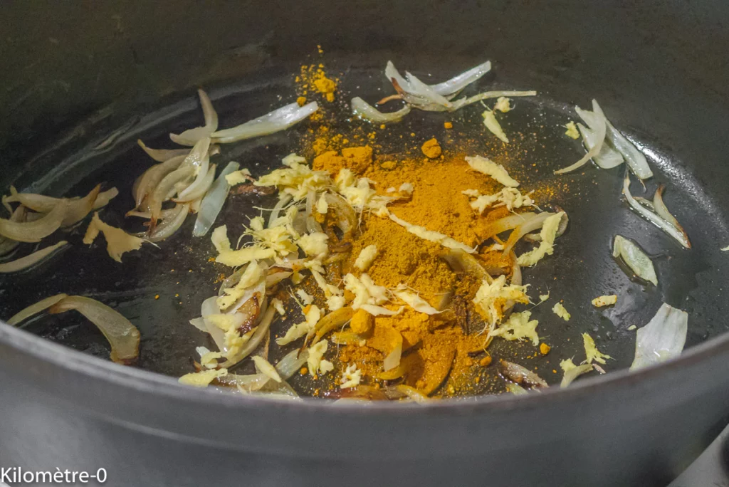 Dahl de pois cassés aux épinards - Étape 2