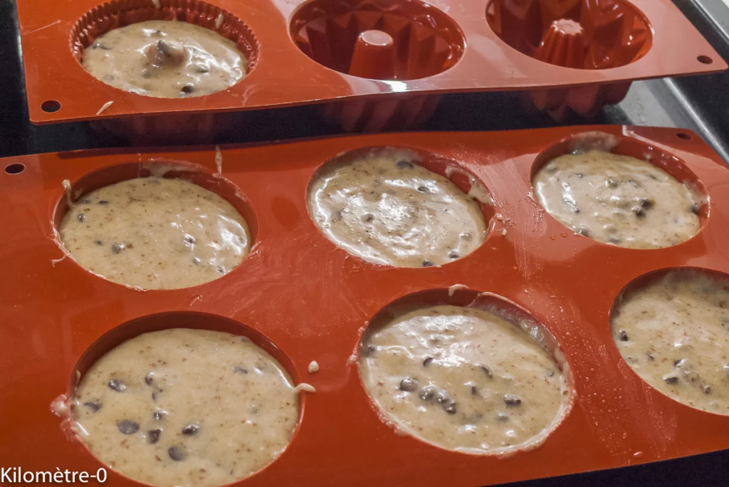 Financiers aux pépites au chocolat et ganache (tigrés de Cyril Lignac) - Étape 6