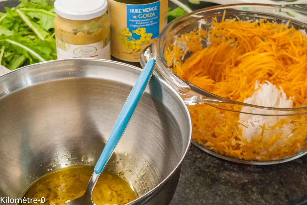 Salade de crudités (carottes et navets nouveaux) - Étape 3