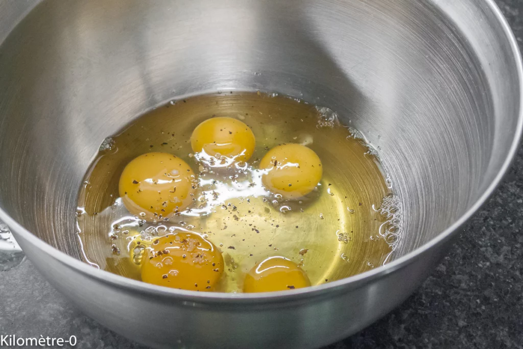 Frittata aux petits pois et à la rosette - Étape 4