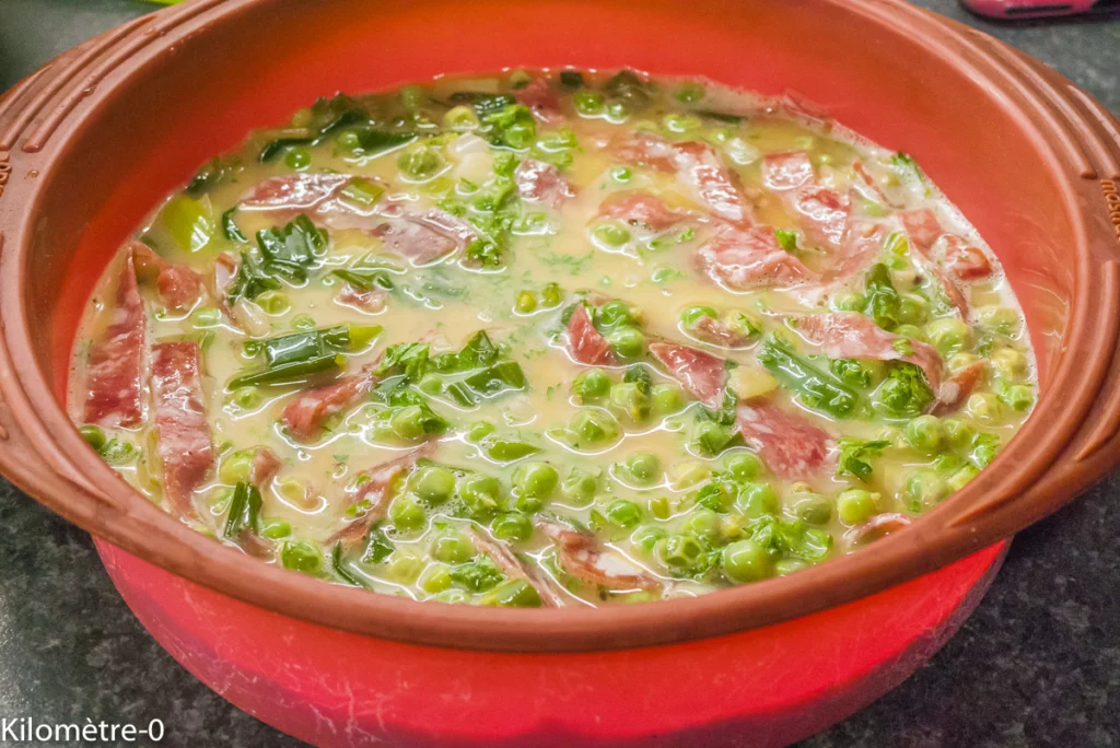 Frittata aux petits pois et à la rosette - Étape 7