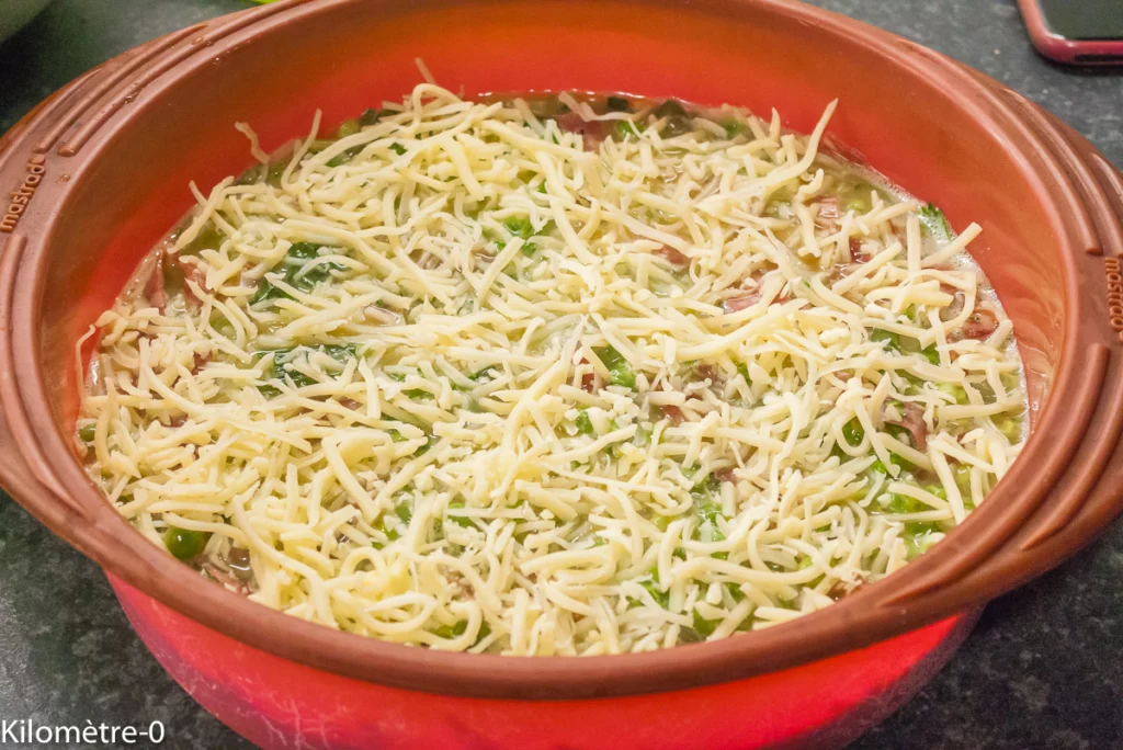 Frittata aux petits pois et à la rosette - Étape 8