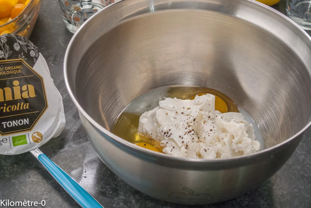 Gâteau salé aux carottes, aux oeufs et à la ricotta - Étape 2