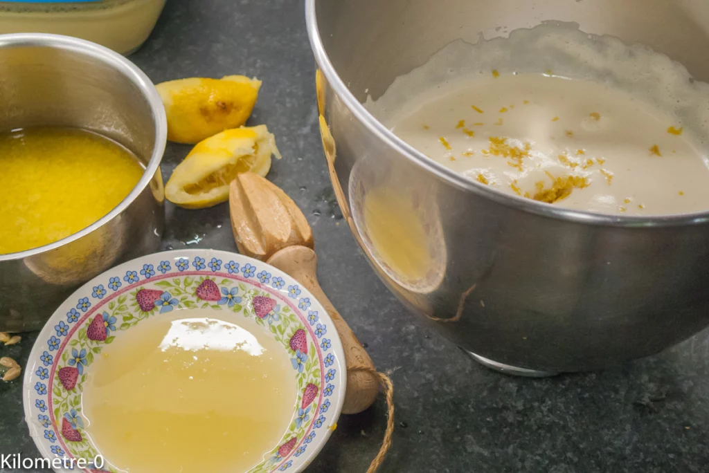 Gâteau à la ricotta, amandes, citron et palets de chocolat - Étape 2