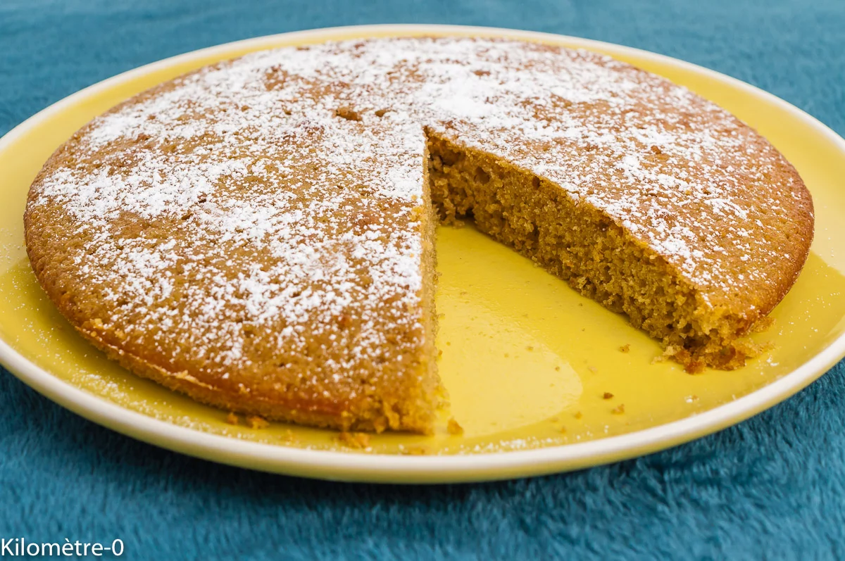 Photo de recette de dessert, gâteau à l'orange, gâteau, Jean-François Piège, orange, agrumes, facile, rapide, bio, Kilomètre-0, blog de cuisine réalisée à partir de produits de saison et issus de circuits courts