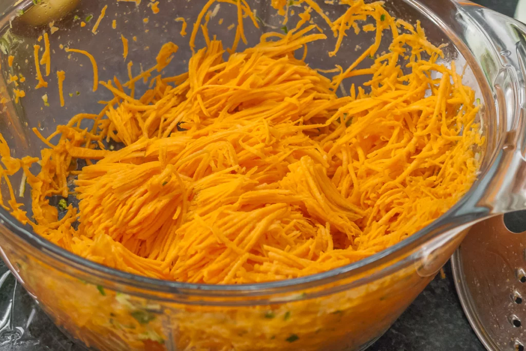 Terrine de courgettes et patate douce à l’emmental - Étape 2