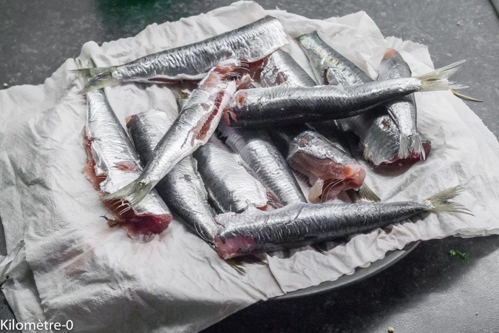 Sardines farcies aux fines herbes - Étape 1