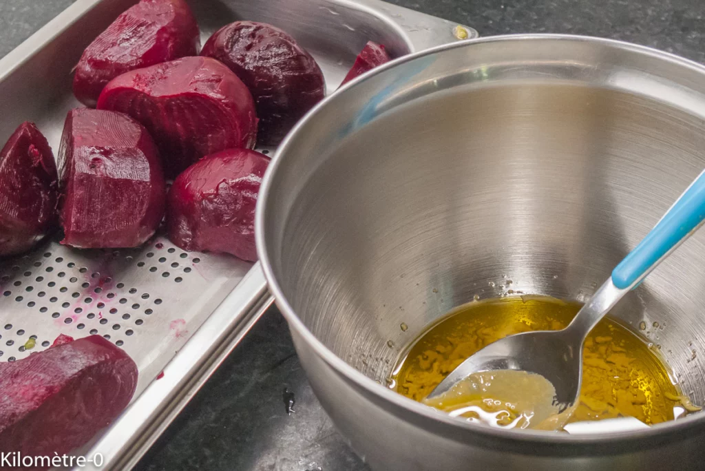 Salade de betteraves rouges au concombre - Étape 2