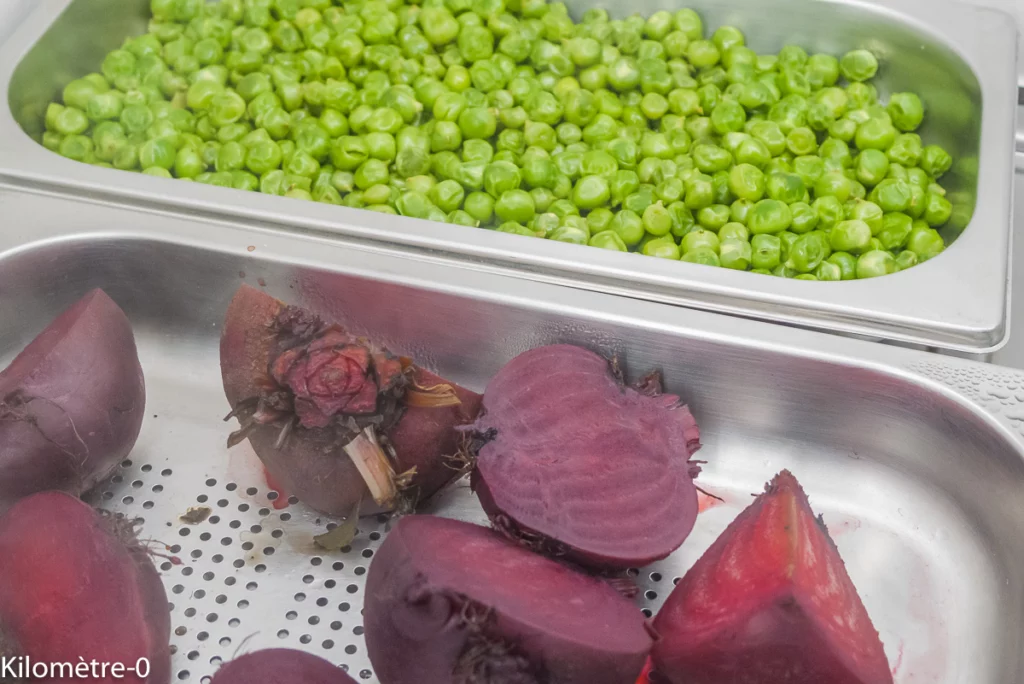 Salade de pois chiches, sarrasin, betterave et petits pois - Étape 4