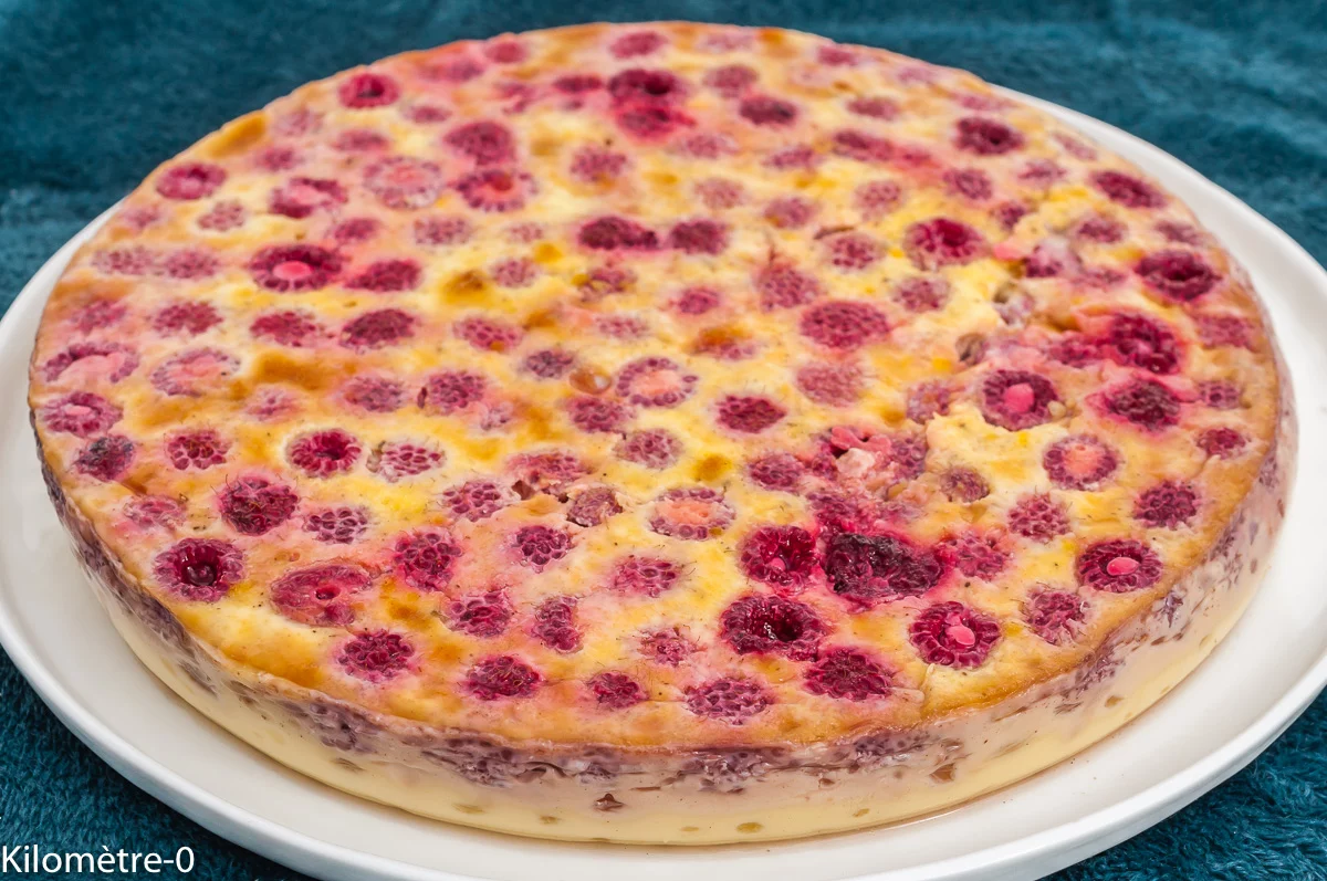 Photo de recette de dessert, flan, framboises, fruits rouges, laitage, facile, rapide, printemps, été, bio, healthy, Kilomètre-0, blog de cuisine réalisée à partir de produits de saison et issus de circuits courts
