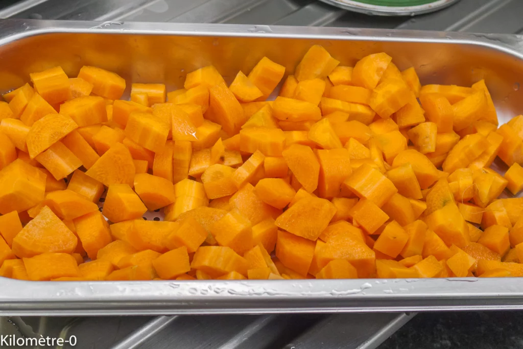 Salade de kasha aux petits pois, courgettes, lupins et radis - Étape 3