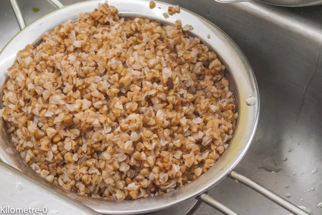 Salade de kasha, betteraves, haricots verts et sardines grillées - Étape 3