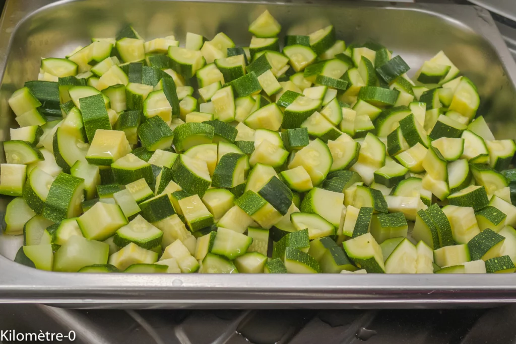 Salade de kasha aux petits pois, courgettes, lupins et radis - Étape 2
