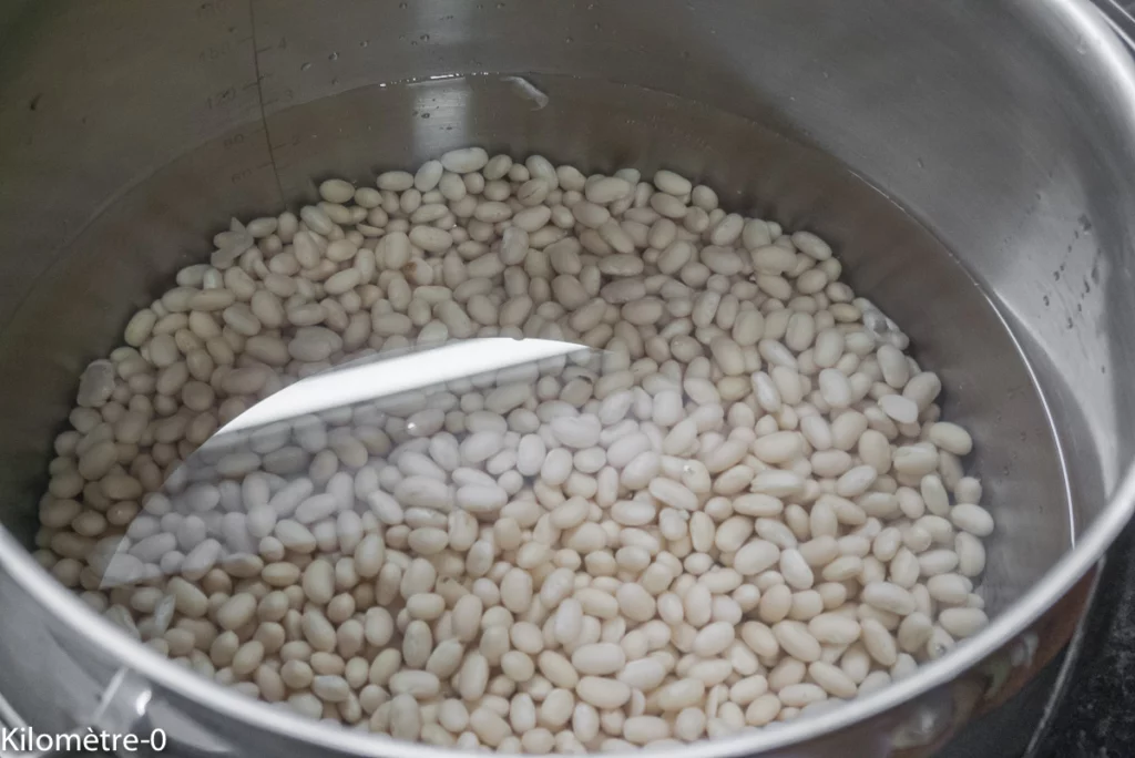 Aiguillettes de canard aux haricots blancs et au chou rave - Étape 1