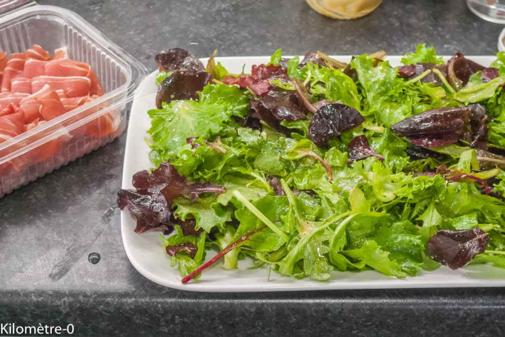 Salade de jambon, mozzarella et focaccia - Étape 4