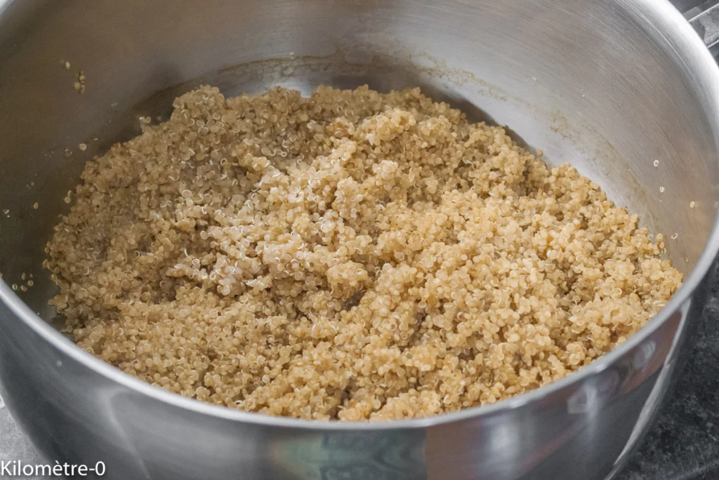 Salade de quinoa, poivrons, carottes et oeufs durs - Étape 4