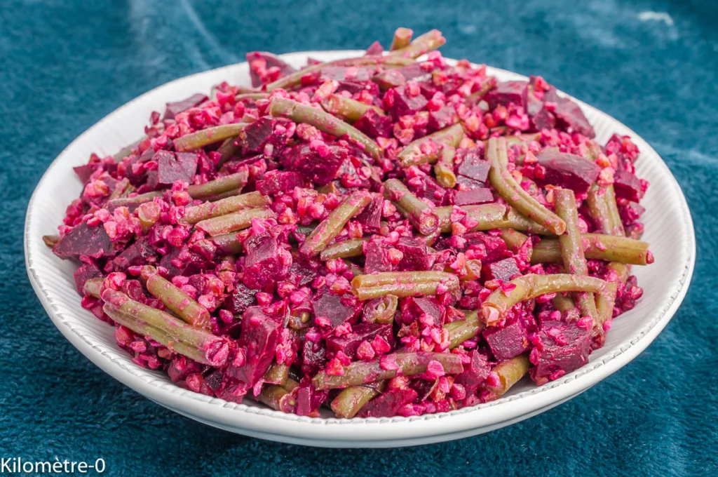Salade de kasha, betteraves, haricots verts et sardines grillées - Étape 6