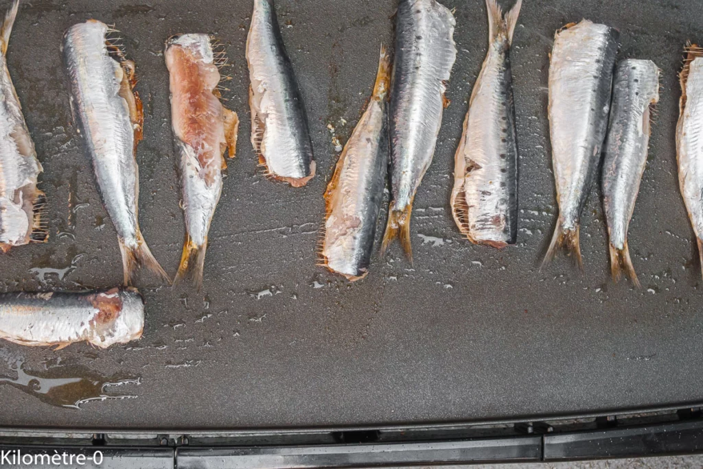 Salade de kasha, betteraves, haricots verts et sardines grillées - Étape 7