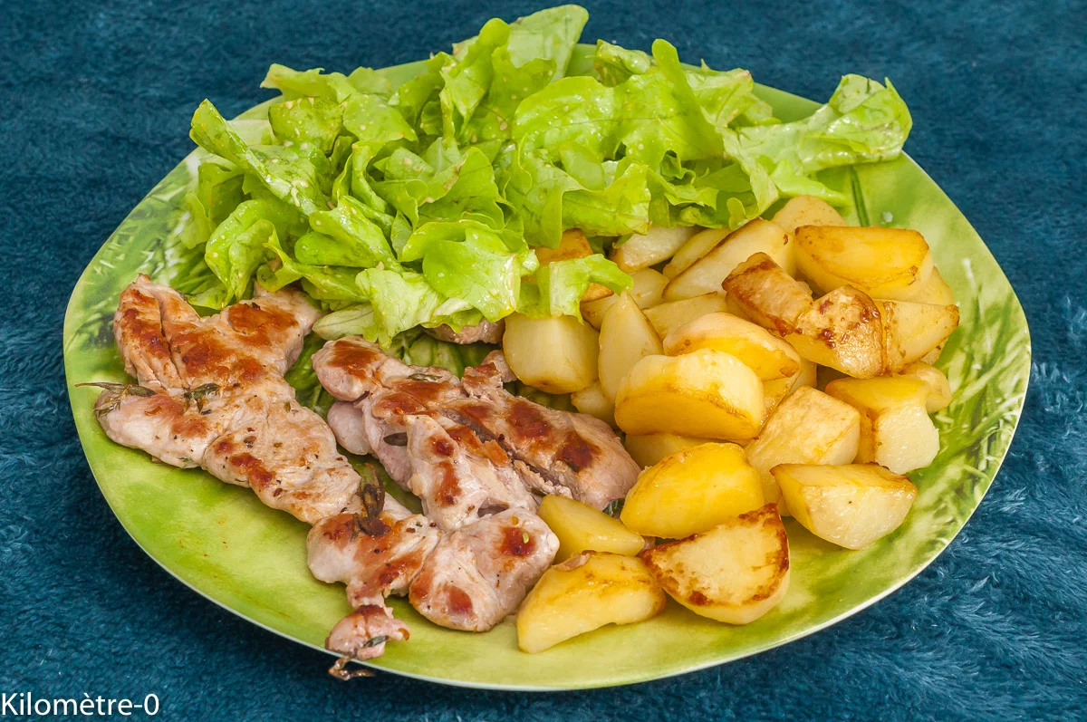 Photo de recette de grilllade, araignée, viande, marinade, pomme de terre, pommes de terre nouvelles, patate, facile, barbecue, plancha, été, Kilomètre-0, blog de cuisine réalisée à partir de produits de saison et issus de circuits courts