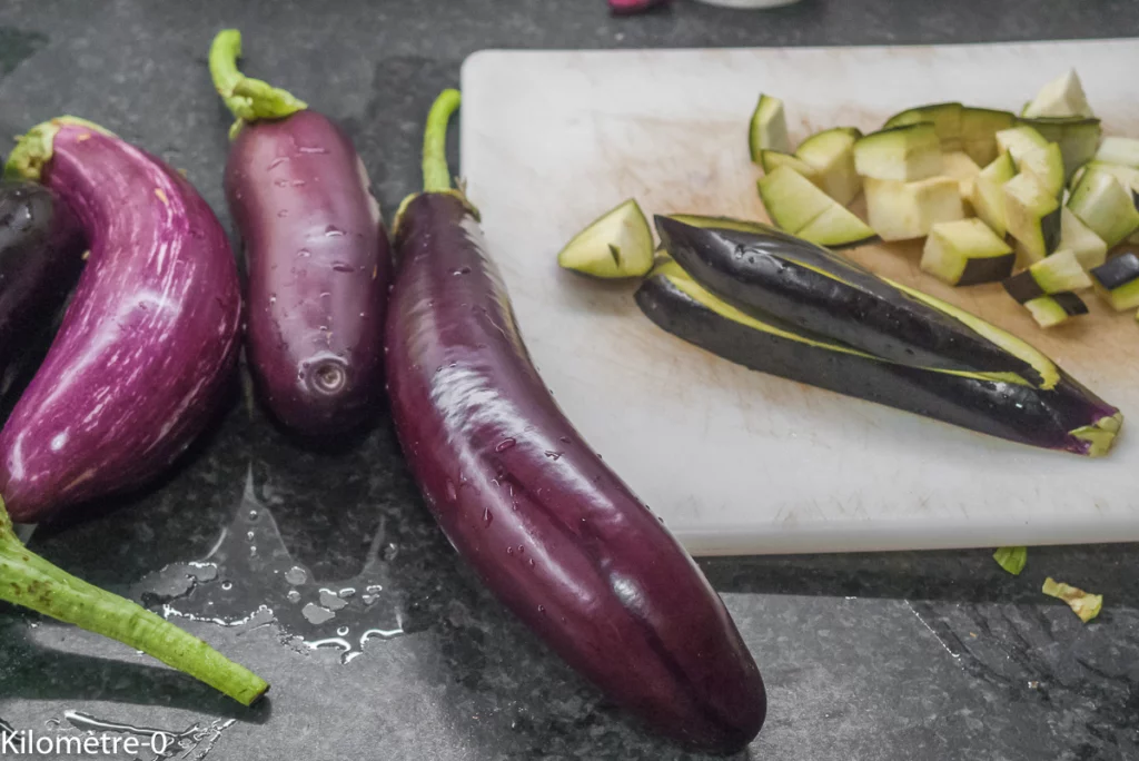 Mijoté d&rsquo;aubergines aux épices et au chorizo - Étape 1