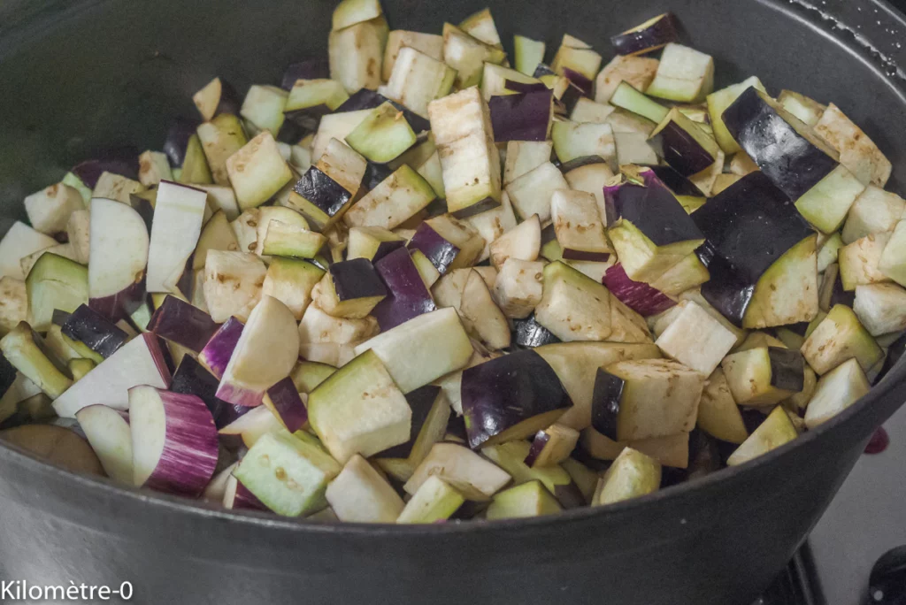 Mijoté d&rsquo;aubergines aux épices et au chorizo - Étape 4