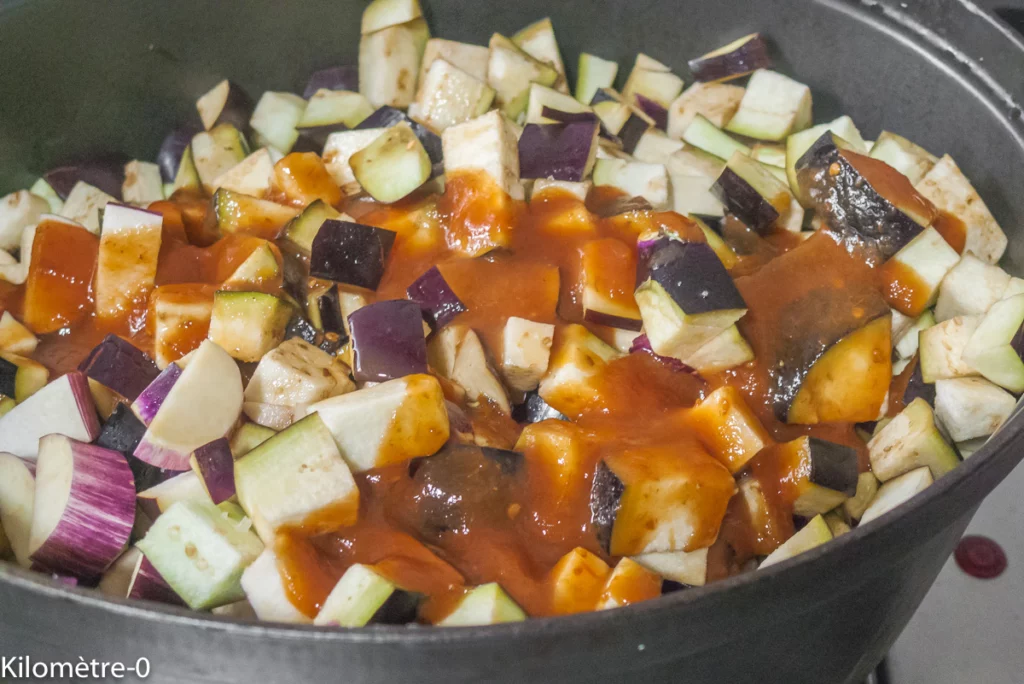 Mijoté d&rsquo;aubergines aux épices et au chorizo - Étape 5