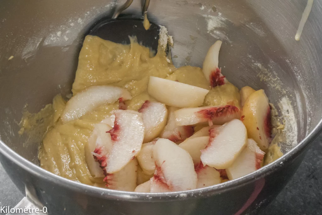 Gâteau du matin pêches amande - Étape 5