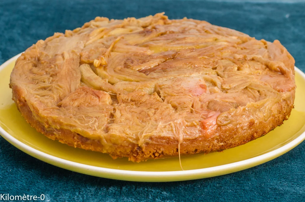 Gâteau rhubarbe litchi version tatin - Étape 9