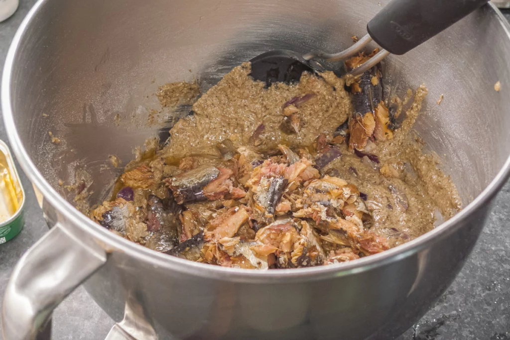Cake salé aux sardines et à la farine de blé noir (sarrasin) - Étape 5