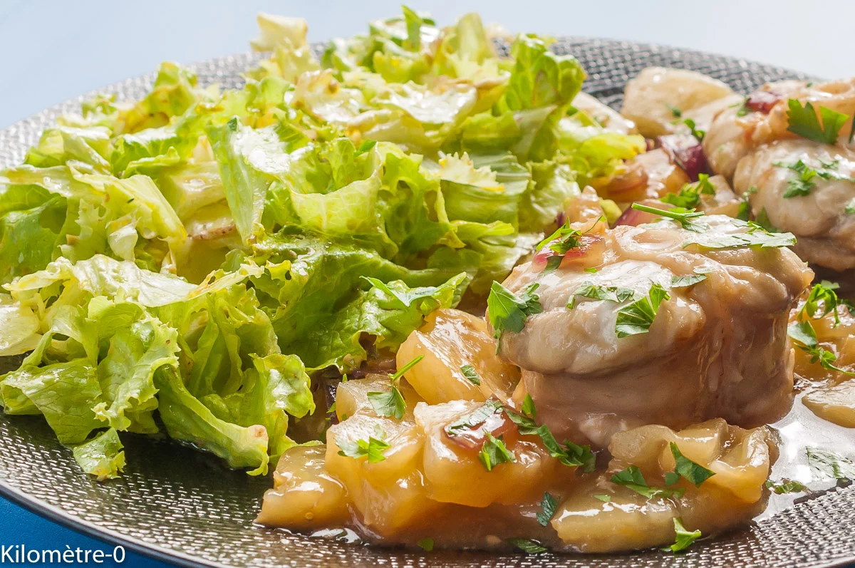 Photo de recette de médaillons, poisson, lotte, fruits, ananas, facile, sauce, rapide, Kilomètre-0, blog de cuisine réalisée à partir de produits de saison et issus de circuits courts