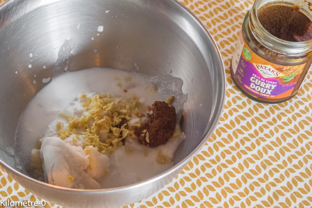 Mulet à la sauce curry-coco, épinards et riz - Étape 5