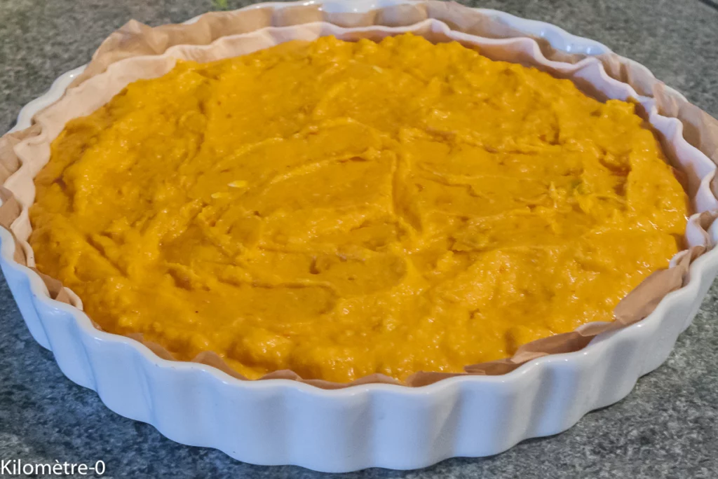 Tarte salée au potimarron, chorizo et emmental - Étape 5