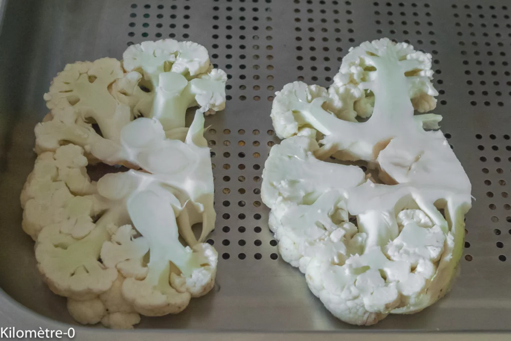 Burger de chou fleur au confit de canard - Étape 1