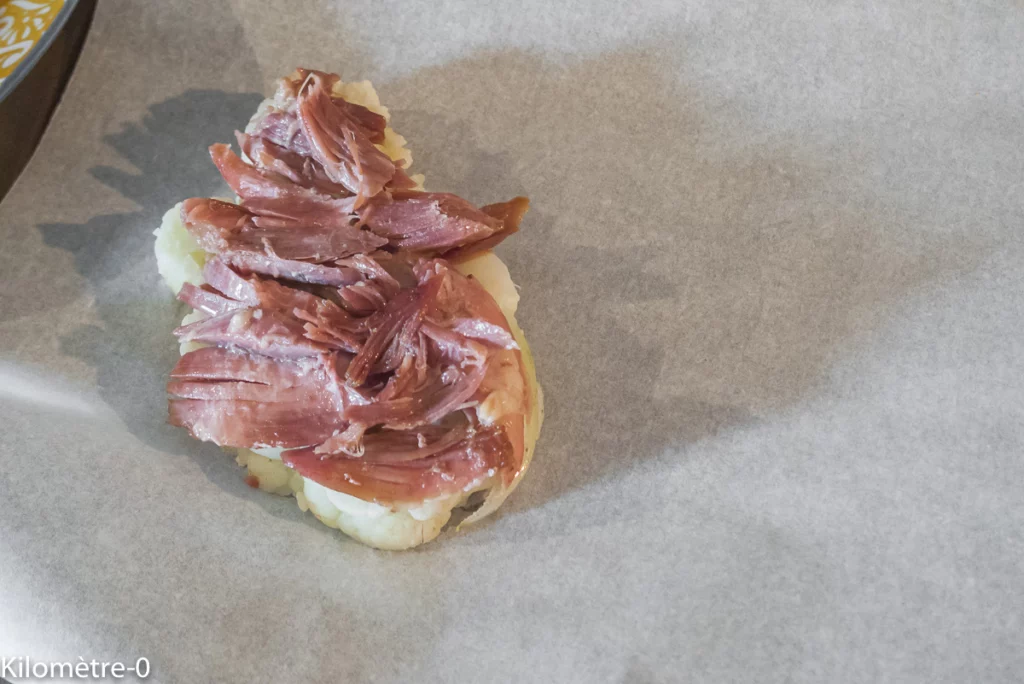 Burger de chou fleur au confit de canard - Étape 3