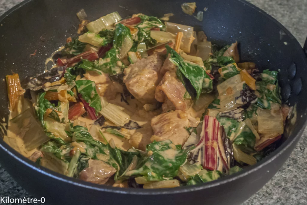 Poêlée de dinde aux blettes, sauce au curry - Étape 4