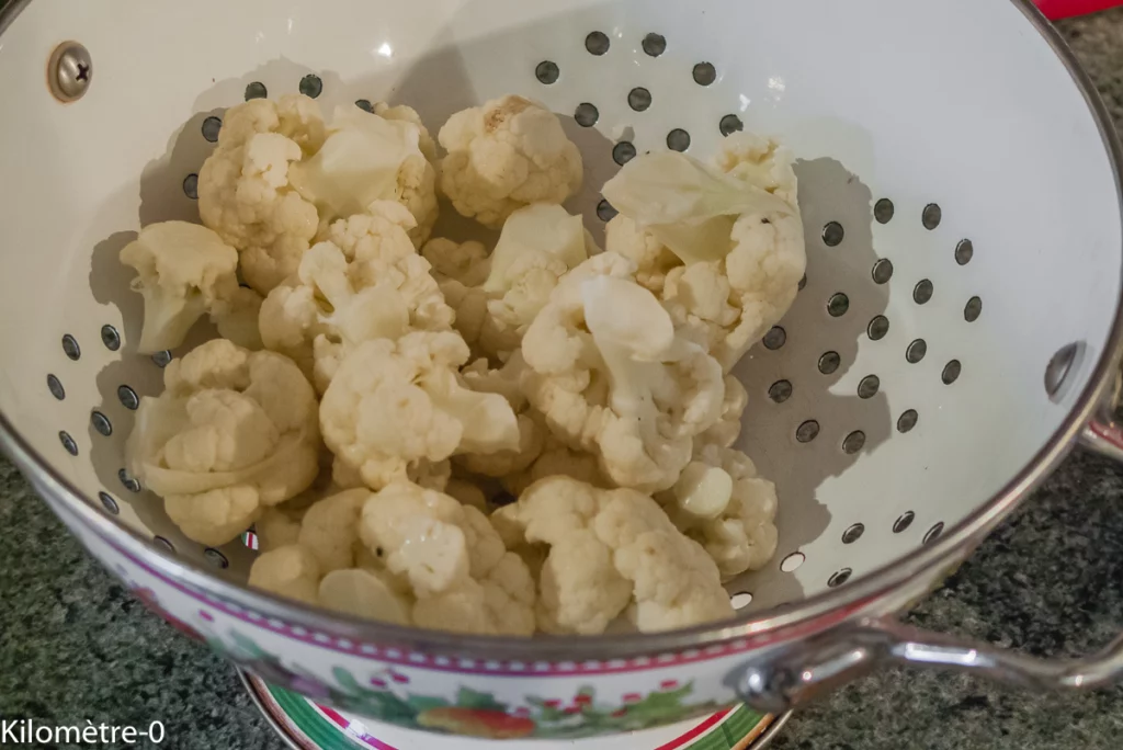 Poulet rôti automnal aux châtaignes, chou fleur, céleri et olives - Étape 2