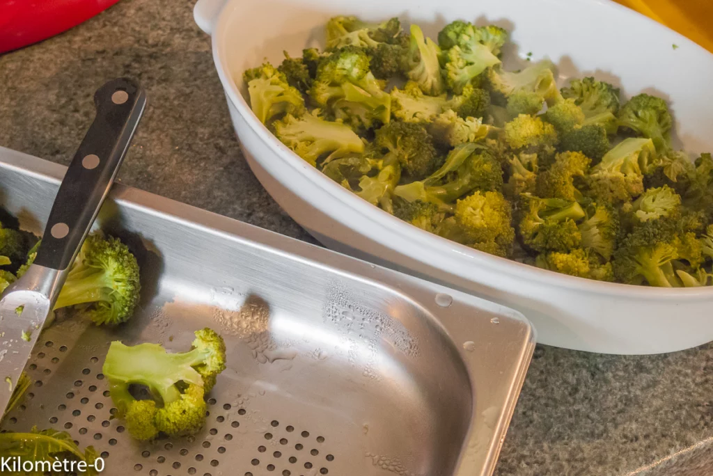 Gratin de brocolis aux saucisses - Étape 3