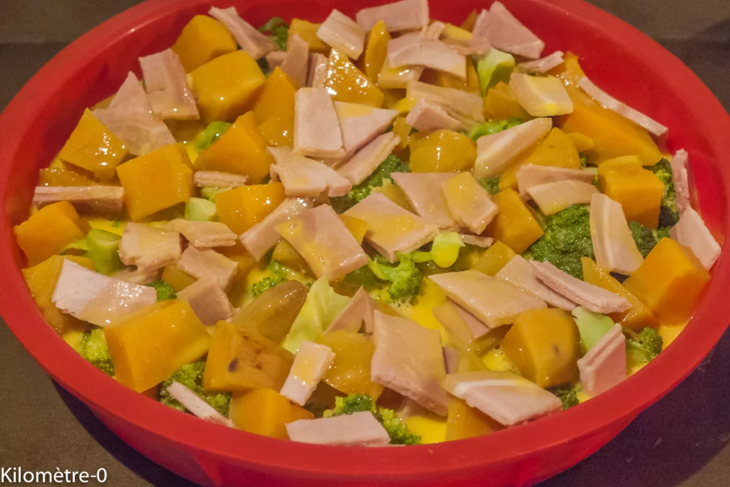 Clafoutis aux brocolis et patates douces - Étape 4