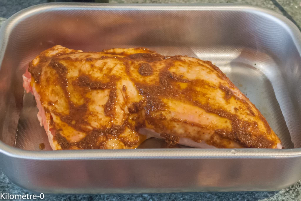 Cuisse de dinde aux épices cuite à basse température à la purée de céleri rave - Étape 1