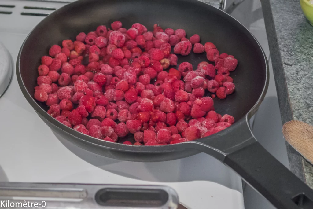 Dessert fromager aux framboises - Étape 1