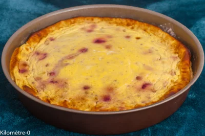 Photo de recette de dessert,  gâteau, fromager, framboises, healthy, bio, fruits rouges,  Kilomètre-0, blog de cuisine réalisée à partir de produits de saison et issus de circuits courts