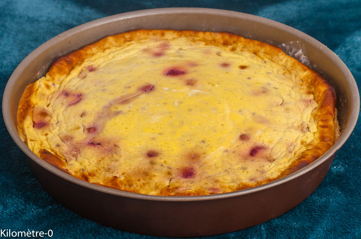 Photo de recette de dessert, gâteau, fromager, framboises, healthy, bio, fruits rouges, Kilomètre-0, blog de cuisine réalisée à partir de produits de saison et issus de circuits courts