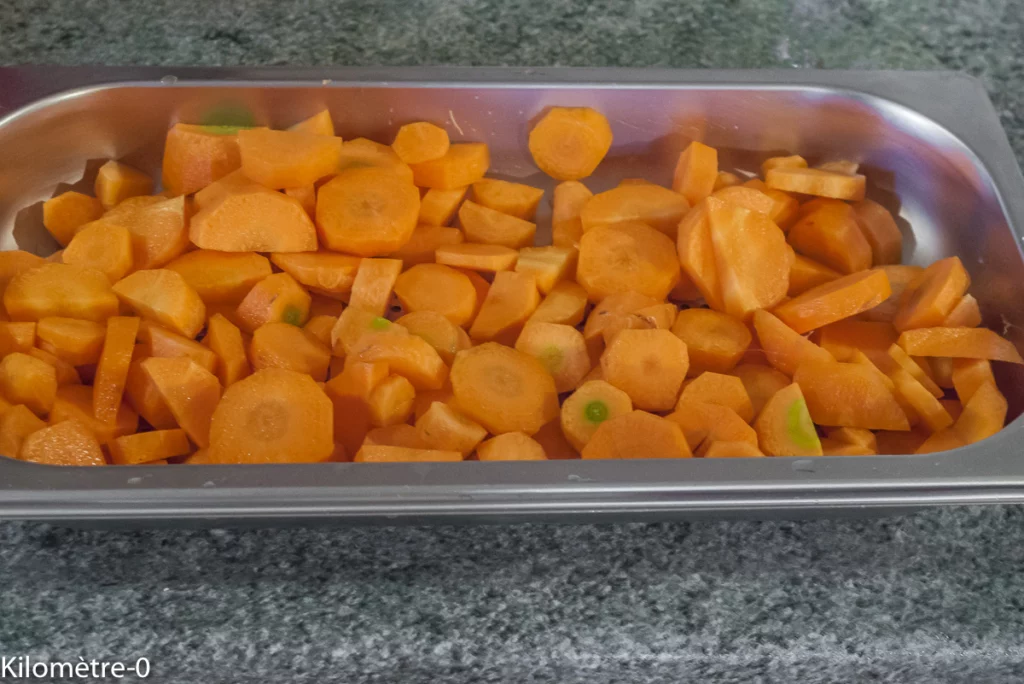 Gratin de carottes à la cancoillote et au chorizo - Étape 1