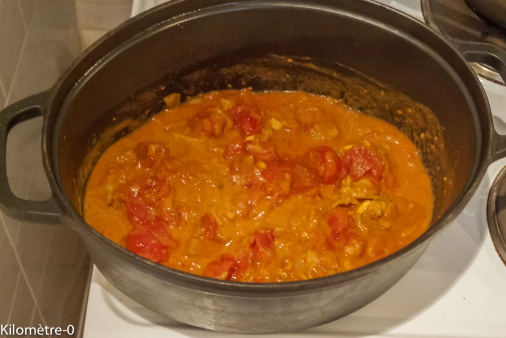 Chili de pois chiches aux épinards et aux amandes - Étape 5