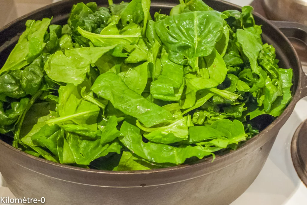 Chili de pois chiches aux épinards et aux amandes - Étape 7