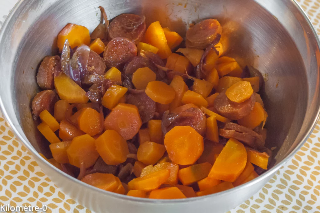 Gratin de carottes à la cancoillote et au chorizo - Étape 4