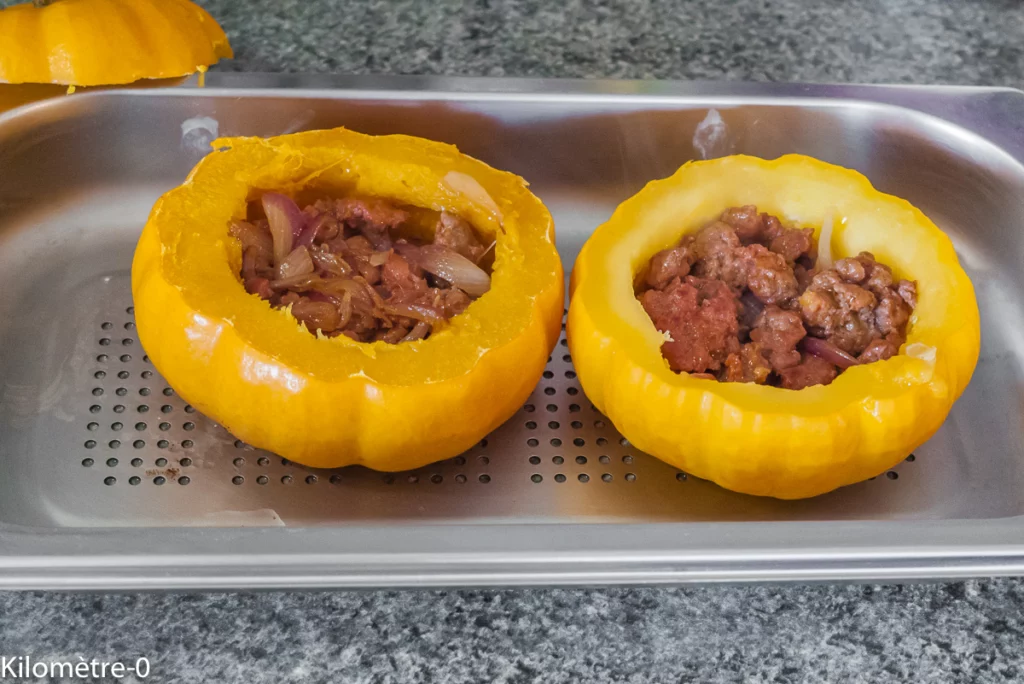 Courges Jack be little farcies aux merguez et aux oeufs - Étape 6