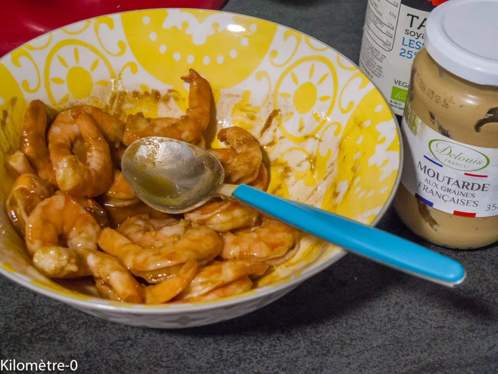 Salade de crevettes, mâche et grenade - Étape 3